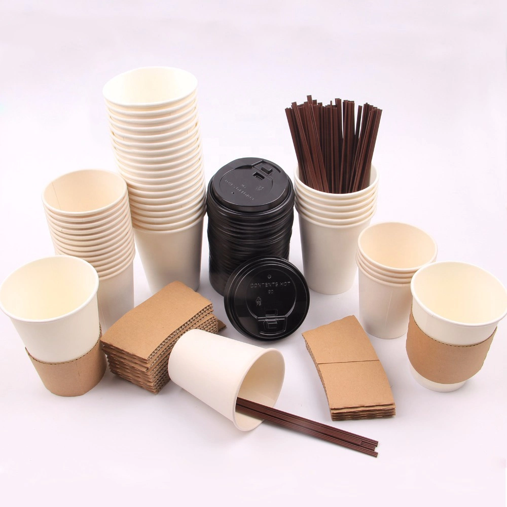 Beverage Use and Single Wall Style Disposable Paper Cup 7 Oz with Handle