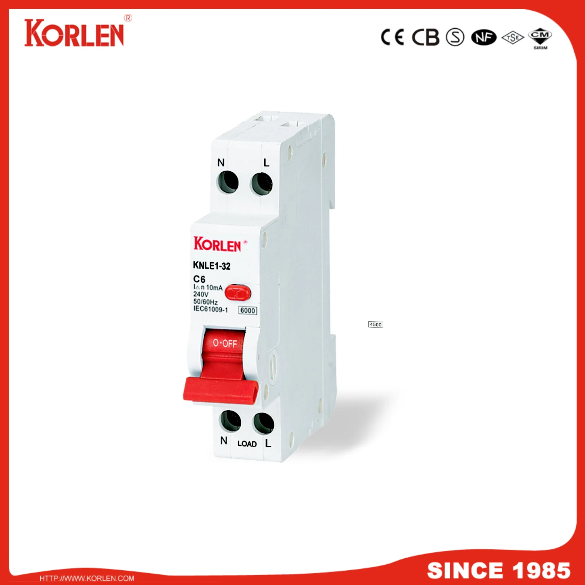 High quality/High cost performance Mini RCBO Circuit Breaker 6ka (SEMKO) (KNBL1-32)