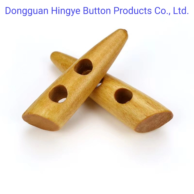 Wood Button Natural Real Wooden Toggle Button for Garment Accessories