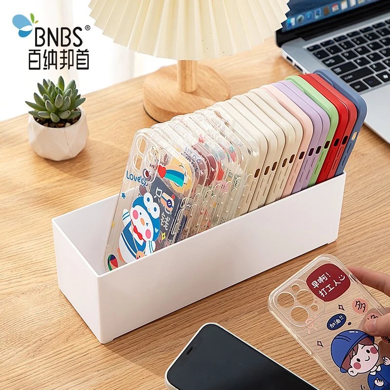 Desktop Mobile Phone Shell Storage Container Sundries Plastic Storage Box for Bedroom