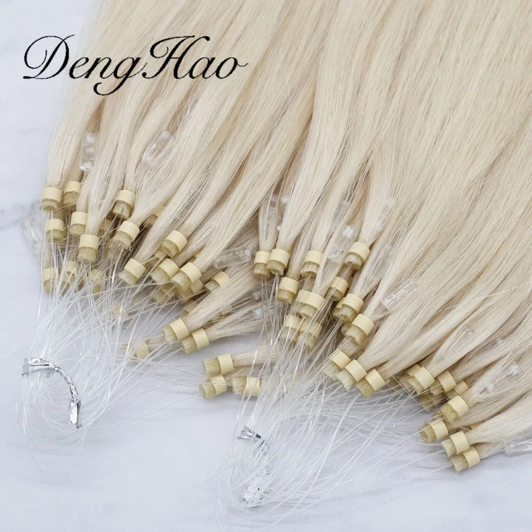 Afogar casal humano Europeu Remy Hair Micro Ring Extensões de cabelo