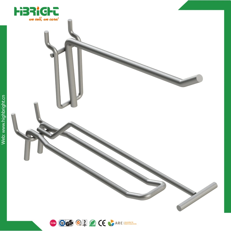 Slatwall Double Wire Display Hook with PVC Price Tag