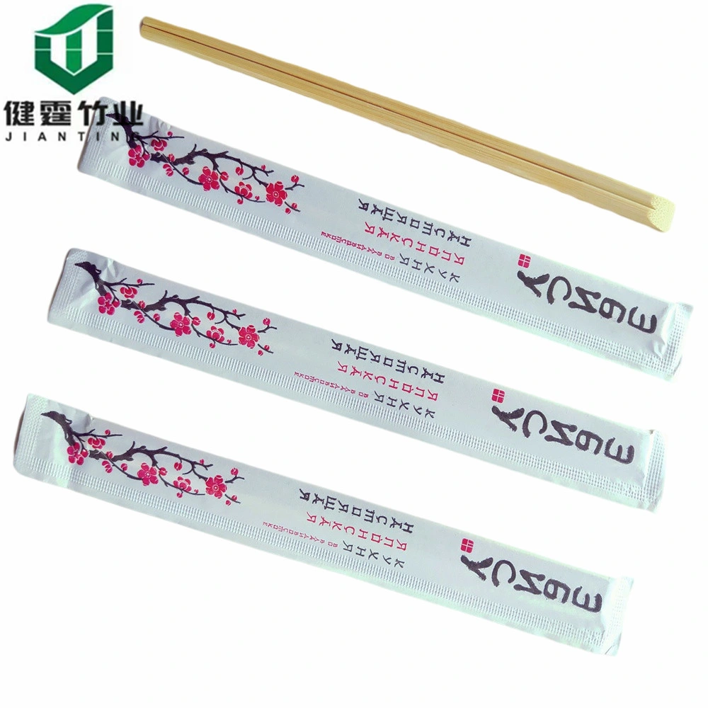 Hot Sale Russia Market Disposable Bamboo Round Chopsticks with Customized OPP Wrapper