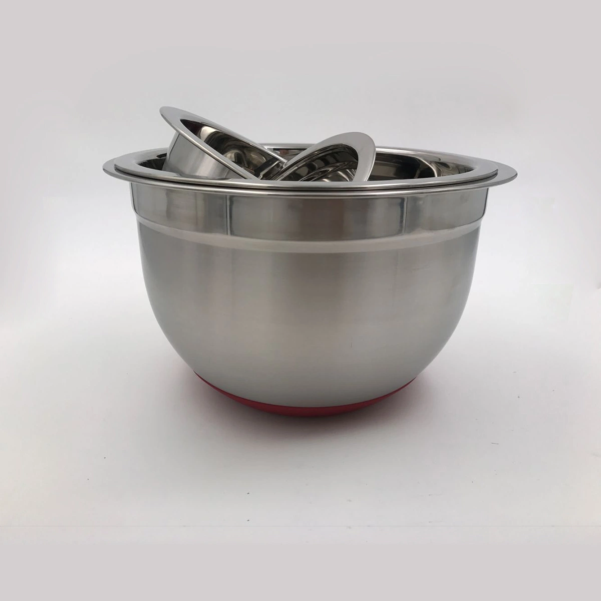 Hot Sale Kitchen Stainless Steel Mixing Bowls with Silicone Base