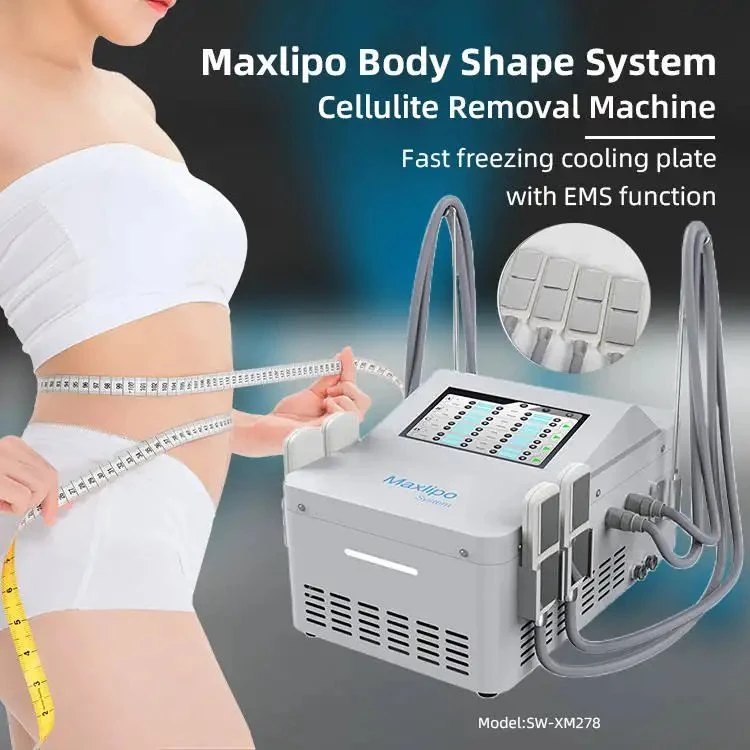 Crioliplisis Fat Cellulite Reduction Cryo Skin Therapy EMS Cryo Pads Slim Lipolysis Fast Freezing Cooling Plate with EMS