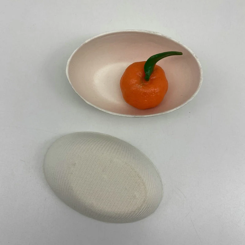 Biodegradable Disposable Sugaercane Ege Shape Sauec Dish