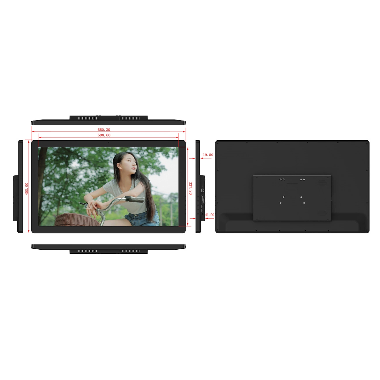 OEM ODM 10.1/11.6/14/15.6/18.5/21.5/23.6/24/27/32 Inch 3G/4G WiFi Android CE LCD Digital Signage Media Monitor Bus/Taxi/Car Wall Mount Advertising Video Player