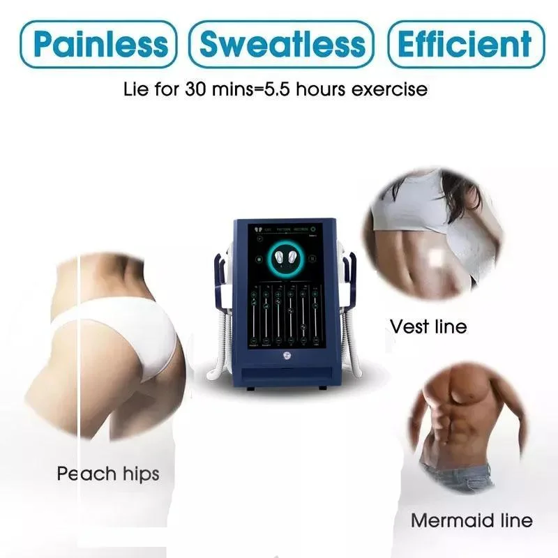 Vente à chaud EMS 4 poignées électromagnétique EMS muscle Slimming Body Machine de contourage plancher pelvien fesse peau soulever