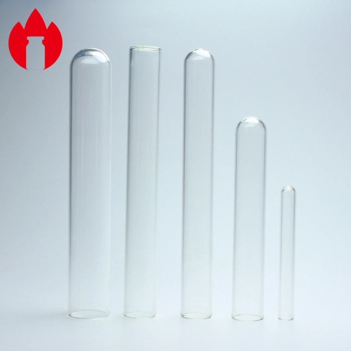 Clear Round or Flat Lab Glass Test Tube