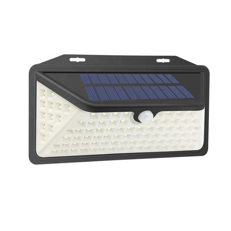 Los 3 lados 102 LED Lámpara de Pared Solar decorativo exterior Solar Seguridad Sensor de movimiento de la luz de pared