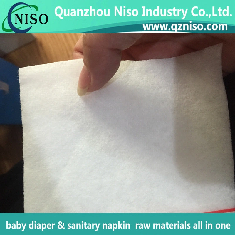 Raw Materials Jumbo Roll Airlaid Paper for Sanitary Napkin (LS-o12)