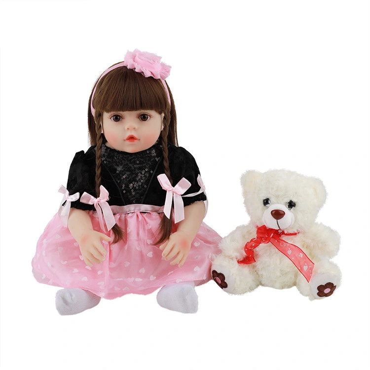 48cm Reborn Baby Dolls Cute Soft Handmade Realistic Newborn Silicone Vinyl Baby Dolls Toys for Girl Boys Kids Birthday Xmas Gift