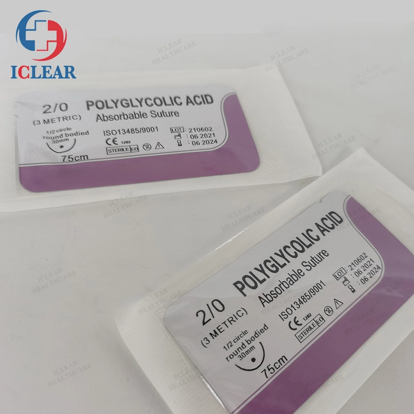 Absorbable Medical Suture Polyglycolic Acid Surgical Suture for General Surgery