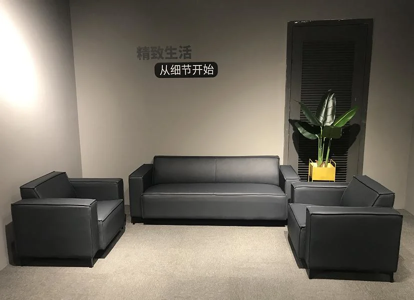 Moden Neueste Design Hohe Qualität Sektionale Freizeit Einfaches Büro / Ledersofa Im Hotel