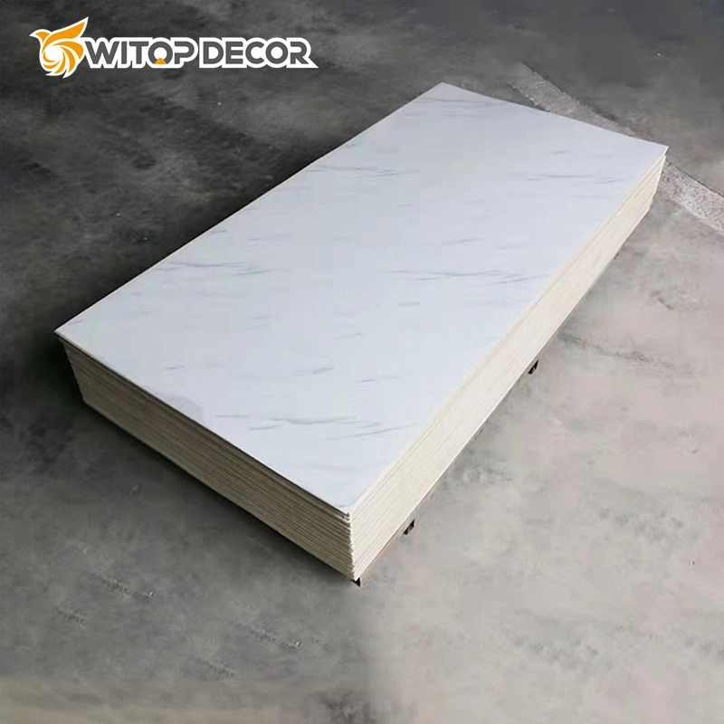 Hoja de mármol UV PVC para decoración del hogar 9mm pared de PVC Panel