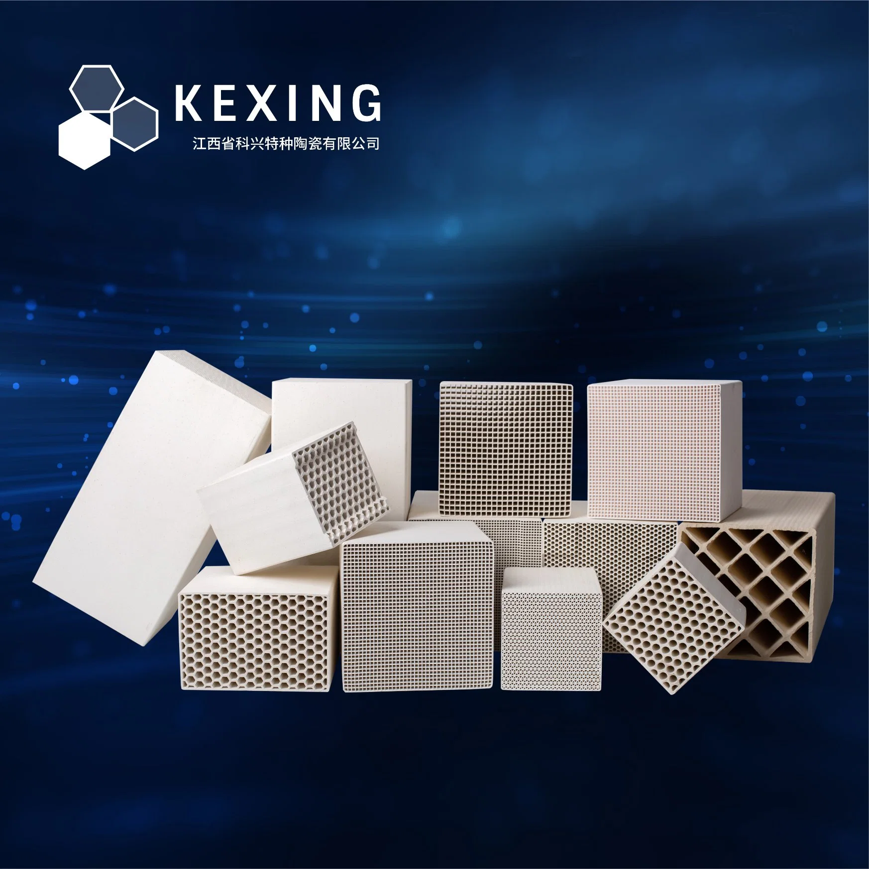 Alumina/Cordierite/Mullite/Corundum Heat Exchanger Honeycomb Ceramic Monolith for Rto or Rco