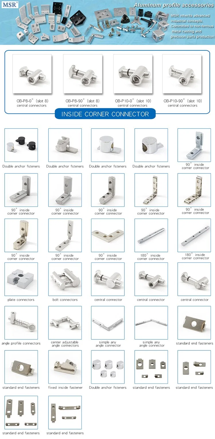 Msr 40d Standard End Fasteners Hardware for 40 Aluminium Extrusion