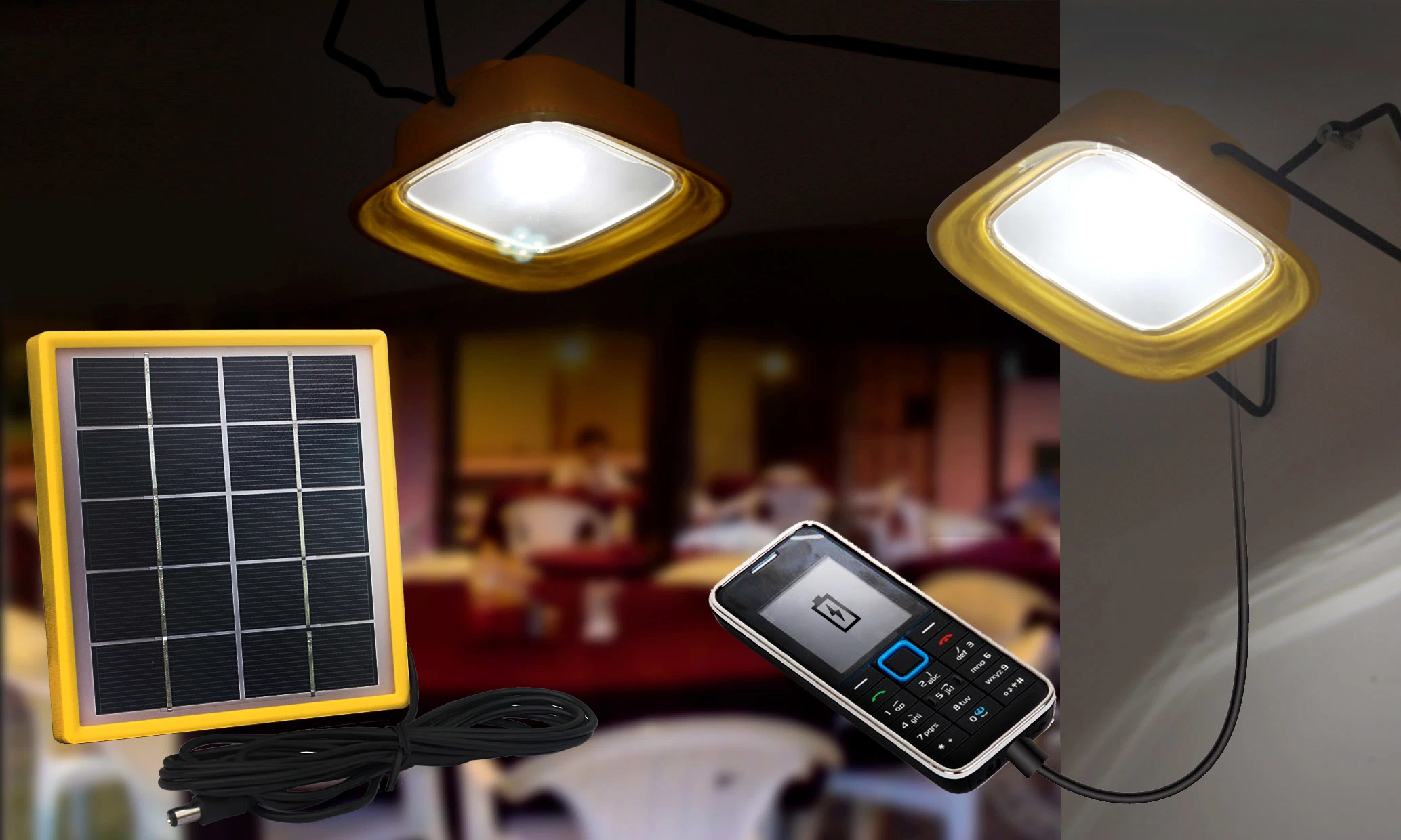 Economic USB Portable LED Solar Lantern Light Lamp for Lighten The Dark Easily