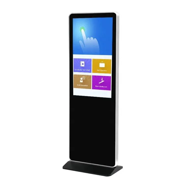 Suelo LCD TV de pantalla táctil kiosko Vertical 4K en el interior de la pantalla del reproductor de publicidad