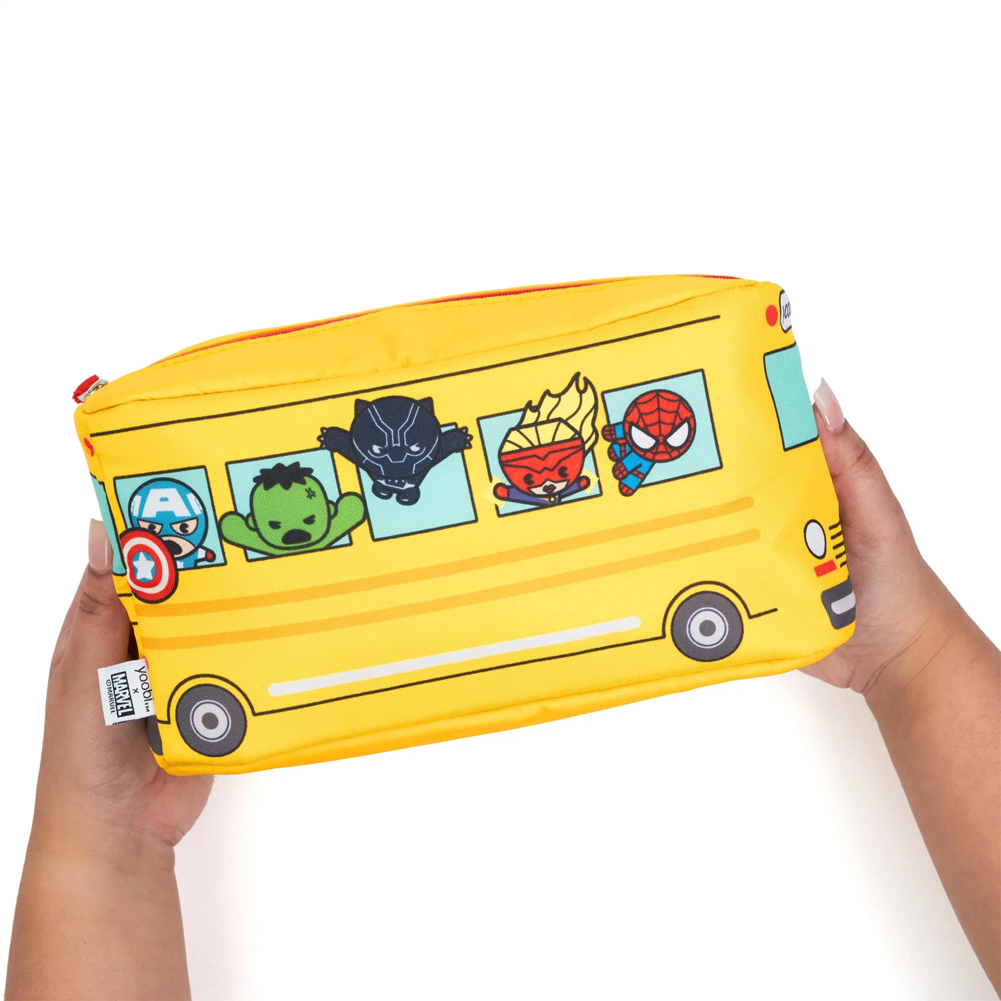 Cas d'un crayon pour enfants et adultes Marvel Boîte de crayon pour stylos crayons Avengers circonscription un grand bus pour l'école Les élèves de la Papeterie