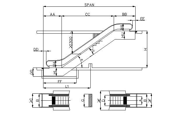 Escalator Handrial Comb Plate Step Friction Wheel Chain Escalator Parts