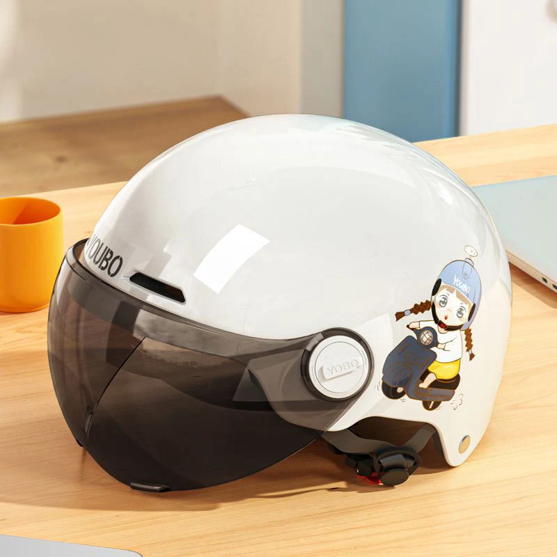 Helmet Summer Electric Car Women's Sun Protection Summer Battery Car a Cute Simple Helmet Personality Lightweight