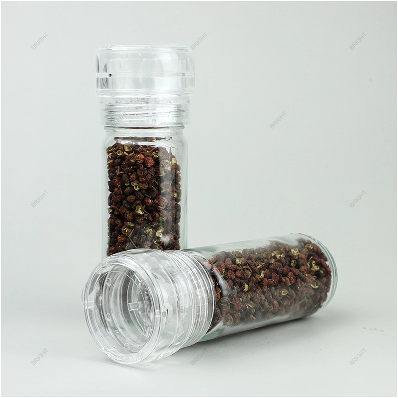 Grossista Manual Spice Salt Pepper Mills frasco de vidro com moinho