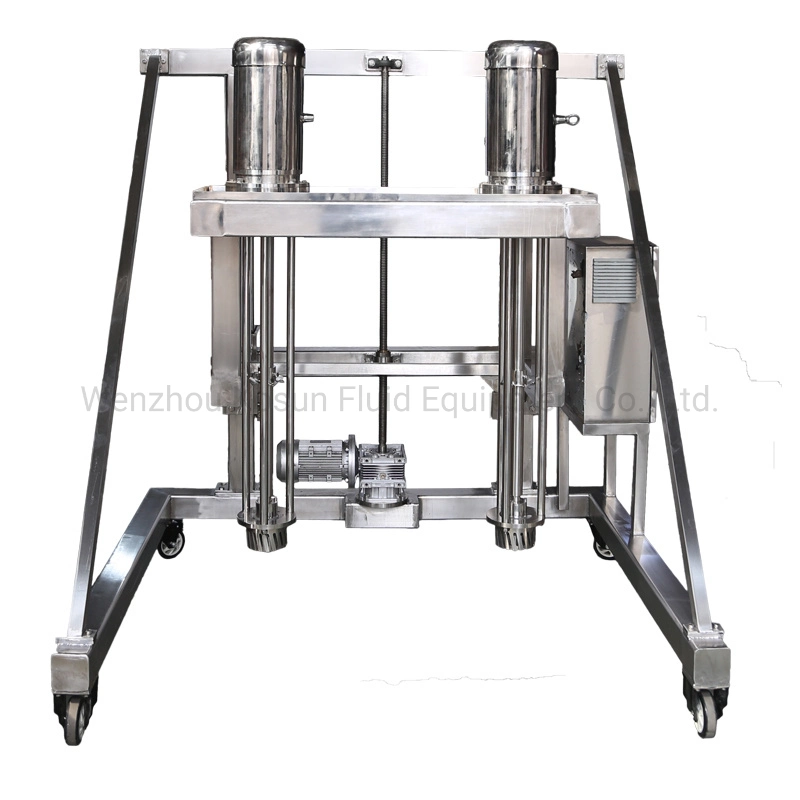 High Speed Shear Batch Disperser Emulsifier Dispersion Liquid Powder Blender Emulsifying Homogenizer Mixer with Lift Stand