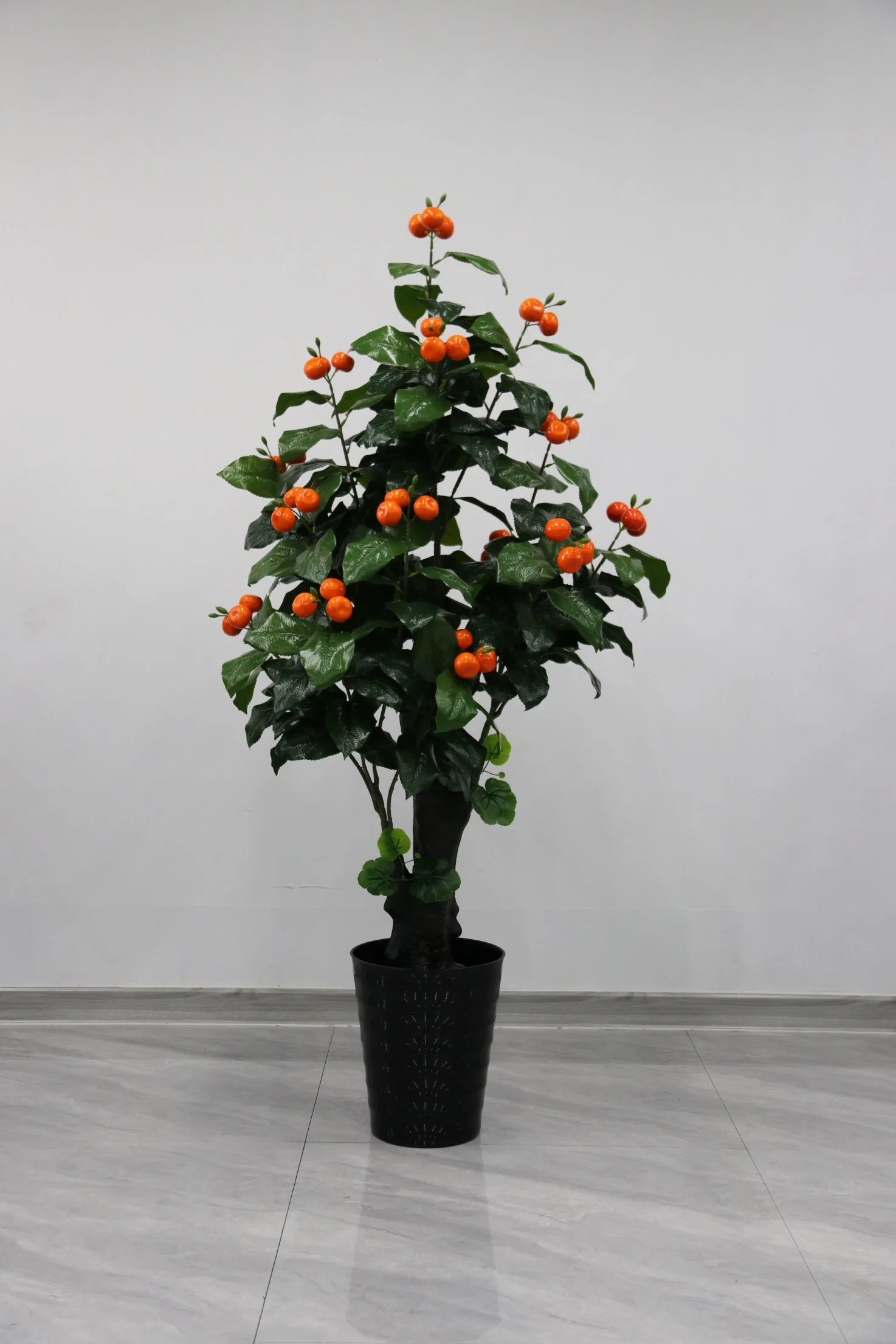 Big Four Branches of Gold and Jade Pole Customizable Artificial Simulation Decorative Plant Cumquat Fruit Tree