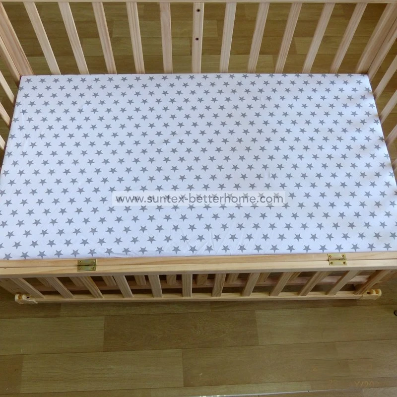 100% Cotton Fitted Crib Sheet Waterproof Baby Crib Mattress Protector