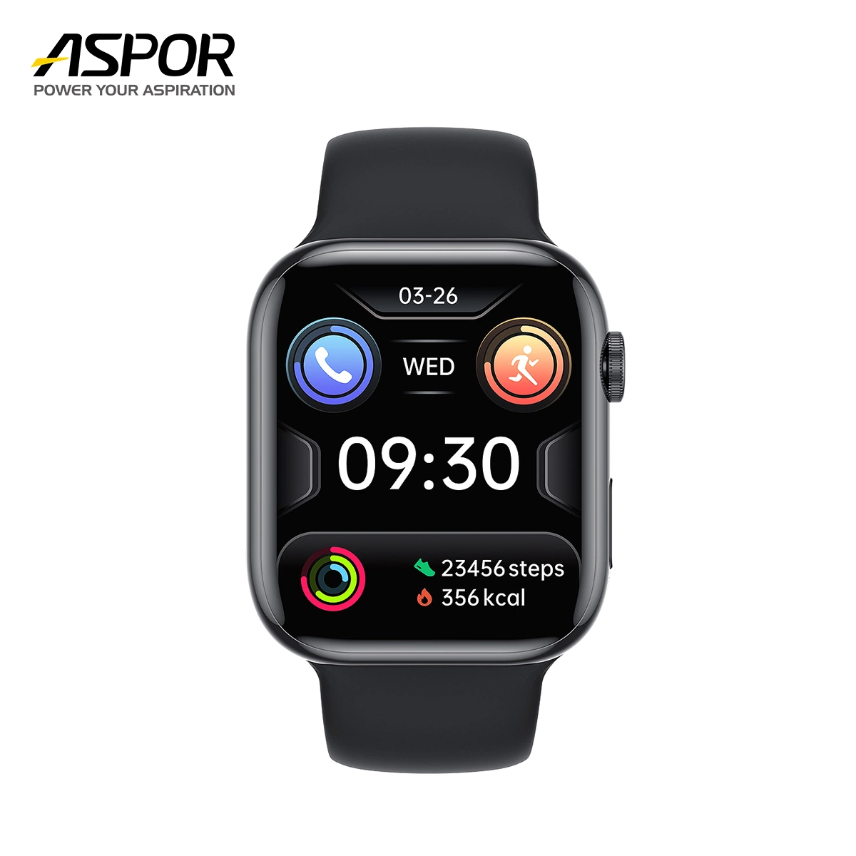 Blutdruckmessung Elektronische Herzfrequenzsensor Sport Smart Watch Aspor