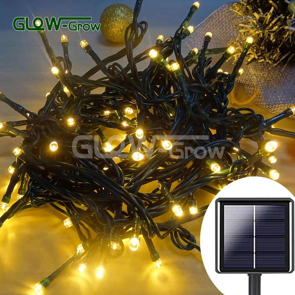 Orange IP44 Waterproof 10m 100LEDs Solar Powered Christmas LED String Light Fairy Light Gardem Light Decoration