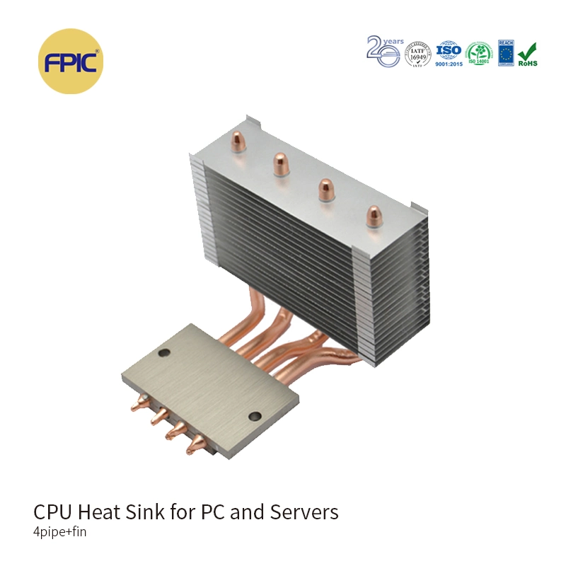 Fpic OEM High Thermal Conductivity Heat Pipe Heat Sink for CPU GPU