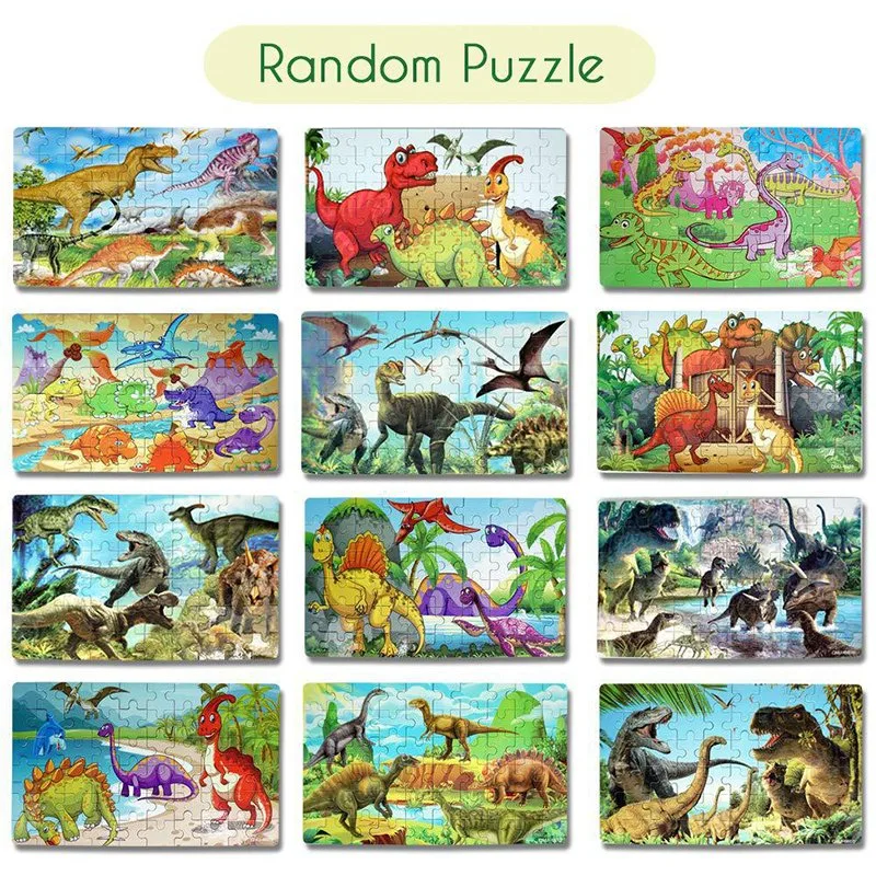 Nouveau jeu interactif Montessori de parents-enfants bricolage Dinosaur oeuf puzzle Jigsaw Cadeaux de Noël enfants jouets éducatifs en bois Puzzle