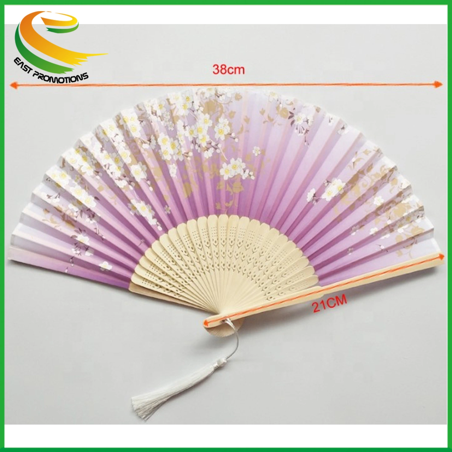 Chinese Promotional Bamboo Frame Paper Folding Hand Fan