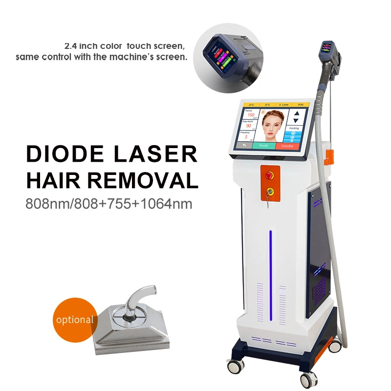 755 808 1064nm Permanent Diode Laser Alexandrite Beauty Skin Care Medical Diode Laser Hair Removal Machine Salon Equipment