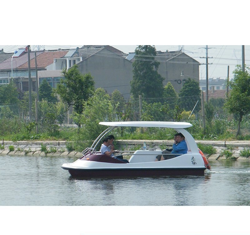 Customized FRP Four-Passenger Streamlined Pedal Boat for Amusement Park