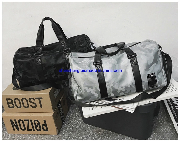 Customized Logo Sports Camouflage Gym Bag Outdoor Travel Tote Bag