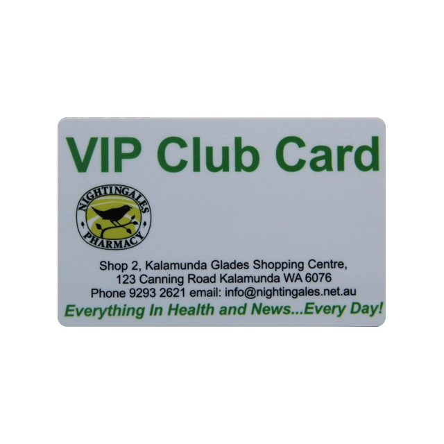Plastic VIP Membership Greeting Gift Cards