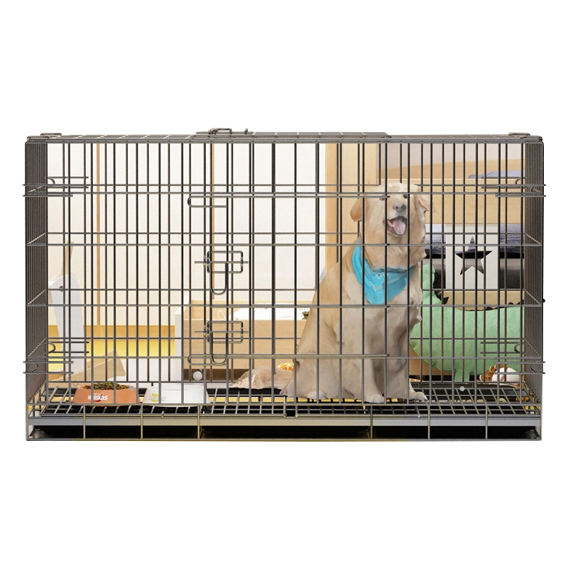 Mayorista/Proveedor robusto alambre de hierro Foldable Cheap Dog House Grande Mascotas Cages Kennels Cage Dog House Crate
