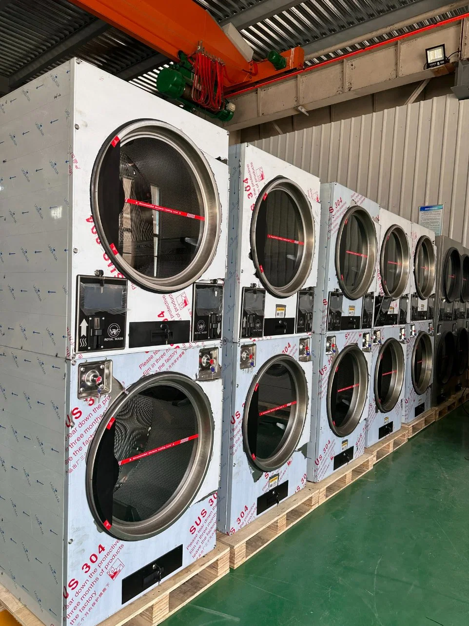 Commercial and Industrial Clothes Coin Operated Stacked Dryer