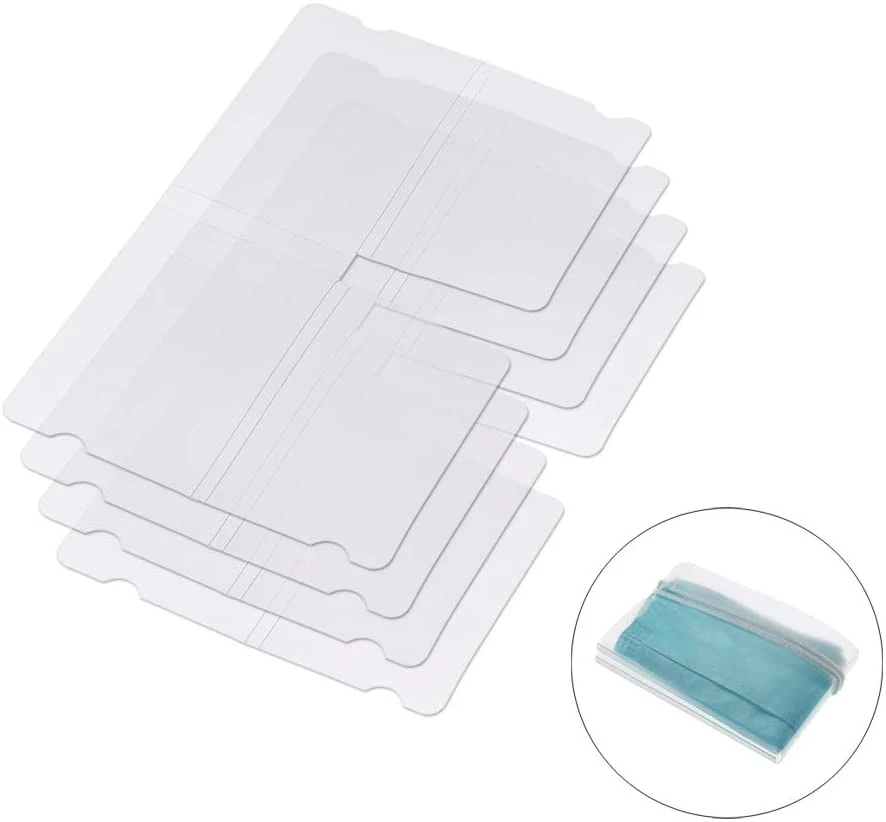 Fast Delivery Food-Safe Plastic Folding Dustproof Disposable Face Masks Keeper Folder