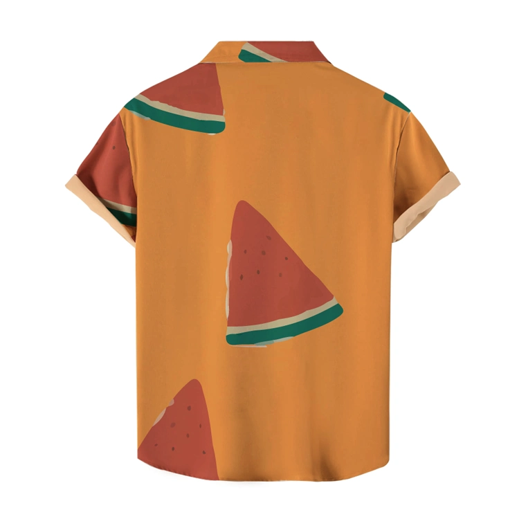 Men's Custom Shirt Summer New Hawaiian Shirt Man Print Beach Vintage Short Sleeve Tops Fashion Shirts Clothing Blouses