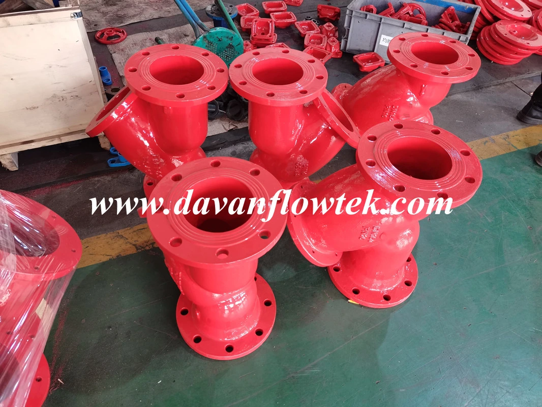 OEM Red Strainer China Factory Y Strainer DN100 Pn10 Y-Strainer Ductile Cast Iron Ggg50 Stainless Steel Y Strainer