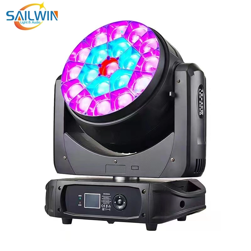 Nueva llegada 19X40W RGBW Zoom LED faro móvil Gran Bee Eye Lighting con Powercon