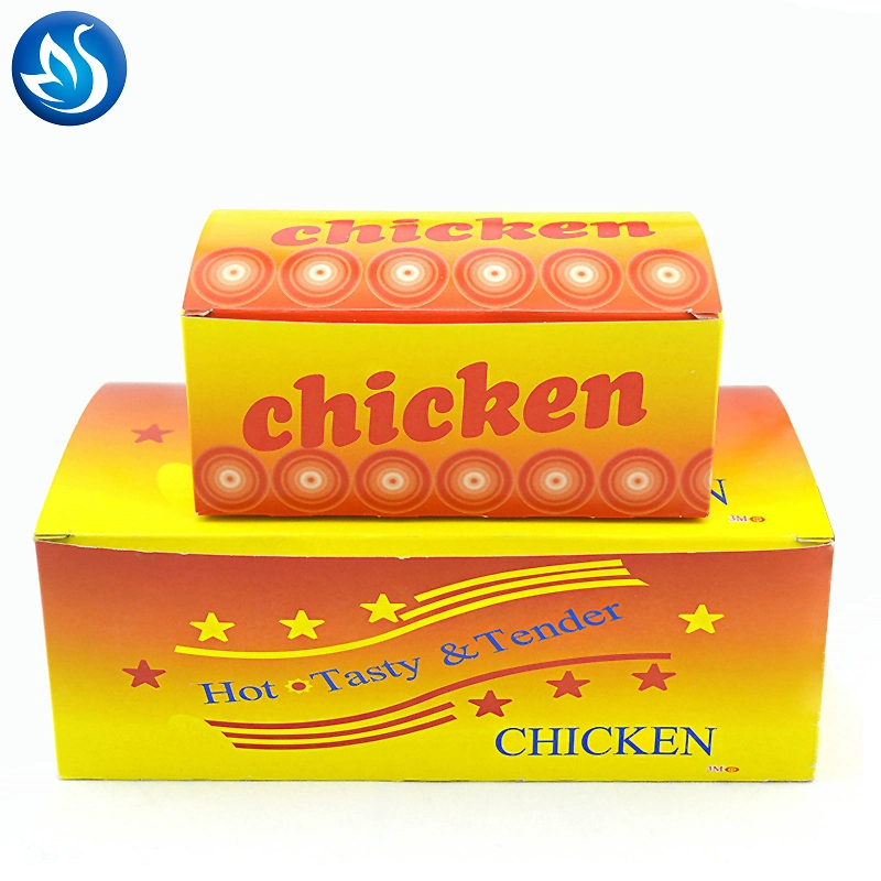 Ein Satz von Fast Food Verpackung Bag Koreanisch gebratenes Huhn Pappkarton Verpackung Boxen Huhn nehmen Box