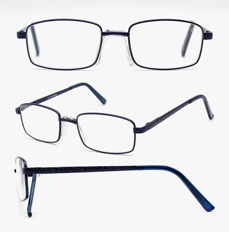 Lunettes de lecture classiques en métal à demi-cerclées de haute qualité pour homme (WRM20037)