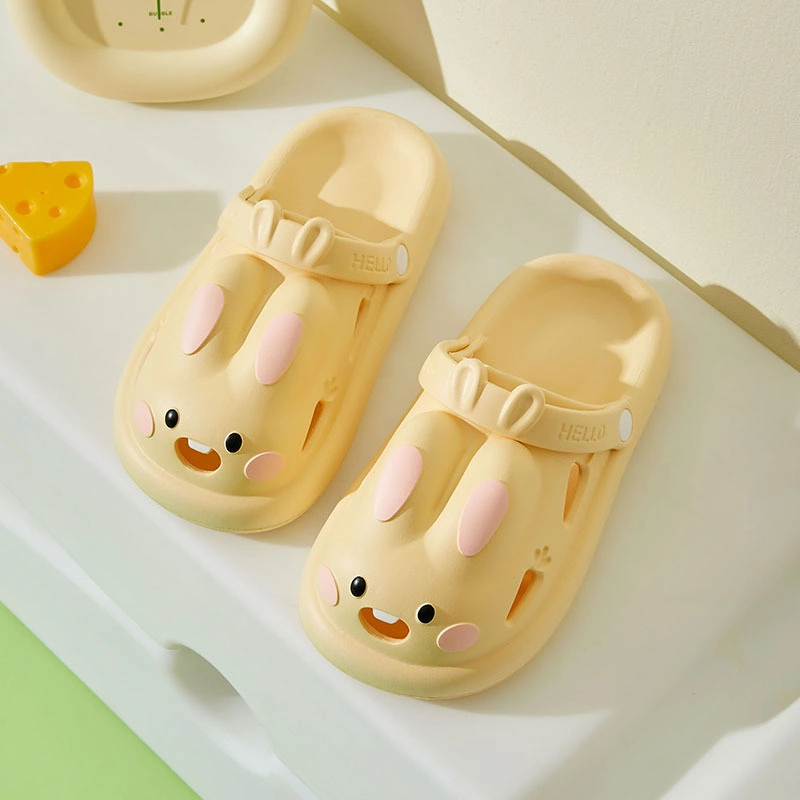 New Cartoon Cute Cute Tooth Rabbit Female Models Home Hole Shoes