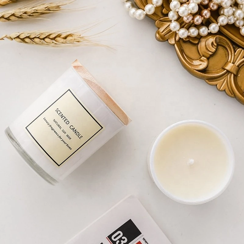 Huajing Private Label Customized Logo Classic Scented Matte White Candle Luxury Candle Jar with Box