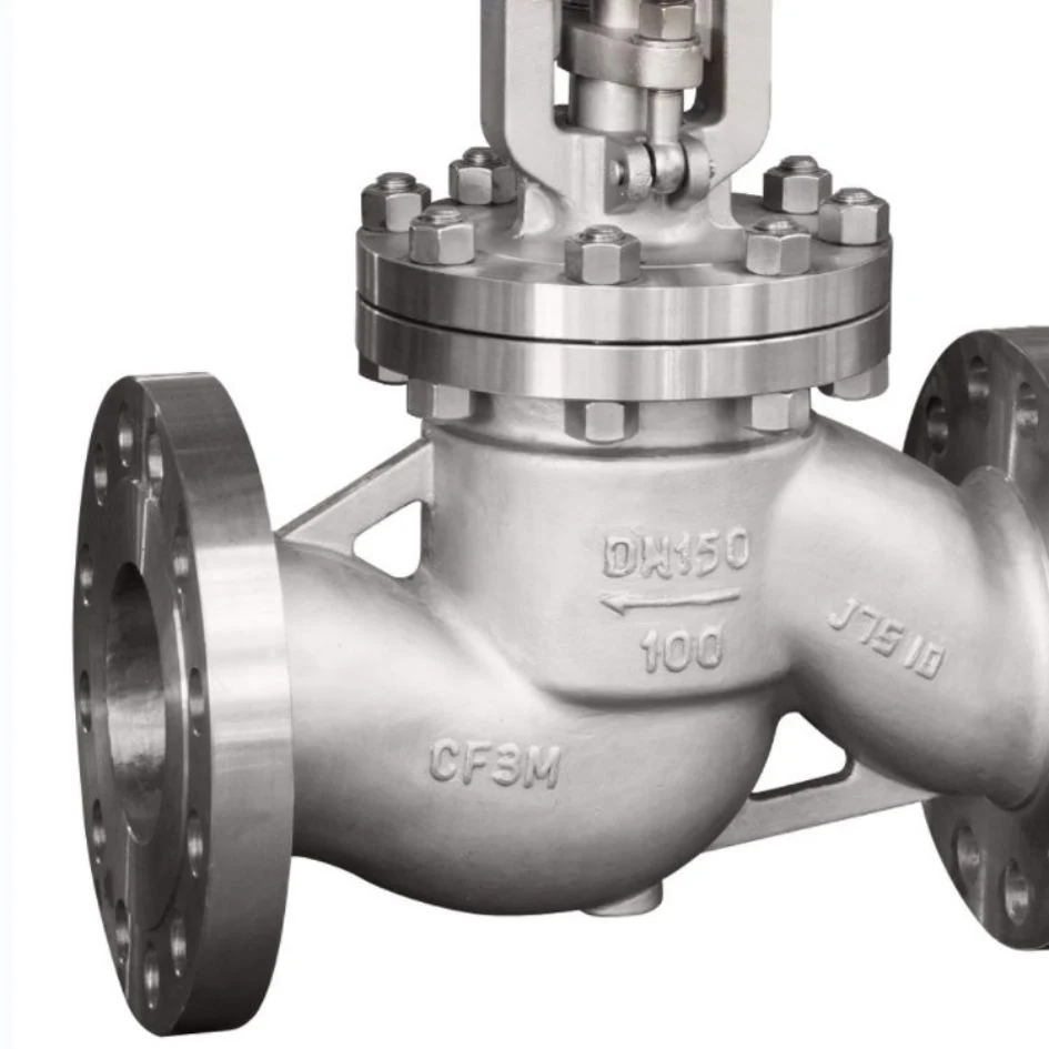 Globe valve J541W-100P stainless steel flange manual globe valve